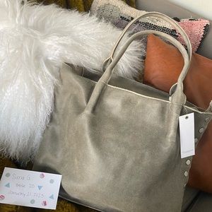 Hammitt Oliver Pewter Zip Top Tote Bag